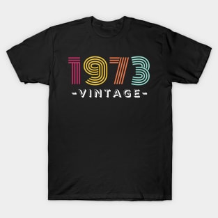 Neon Rainbow Retro Birthday Year Vintage T-Shirt